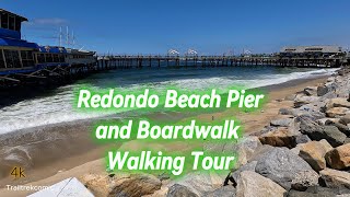 4K Redondo Beach Pier Walking Tour California USA travel walkingtour2024 beachwalk [upl. by Aydiv]