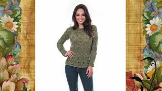 Jumper with openwork knitting pattern [upl. by Anehta353]