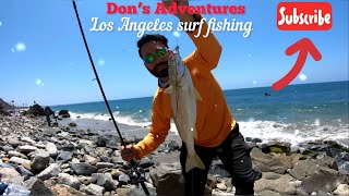 Surf Fishing Los Angeles Beaches Catch amp Cook Fish Tacos Yellowfin Croaker [upl. by Kimmy]