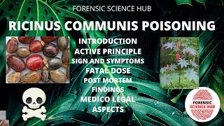 Ricinus communis poisoning  Plant poisons  UGC NET forensic science  Forensic notes [upl. by Iraj433]