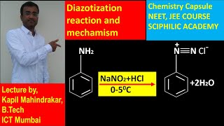 Diazotization reaction and mechanism II Reaction of amines [upl. by Heathcote15]