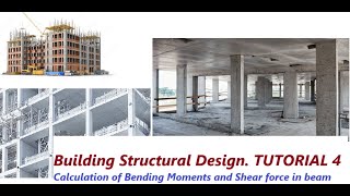 Building structural Design Calculation of Bending Mom Shear force Load transferred to column [upl. by Dambro]