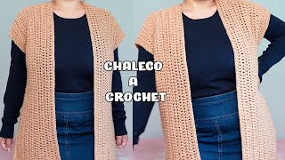 🌈Tejí este hermoso CHALECO con solo 400 gramos de lana  chaleco a crochet para mujer  paso a paso‼ [upl. by Swerdna]