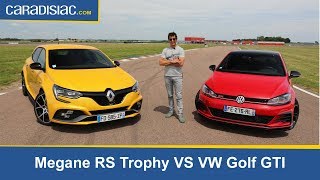 Comparatif  Les essais de Soheil Ayari  Renault Megane RS Trophy VS Volkswagen Golf GTI TCR [upl. by Ronen]