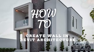 HOW TO CREATE WALL IN REVIT ARCHITECTURE [upl. by Ilrahs]