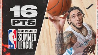 LiAngelo Ball Hornets NBA DEBUT 🔥 16 PTS Full Highlights vs Trail Blazers  2021 Summer League [upl. by Abbottson]