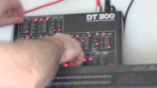 Roland alpha Juno with Dtronics DT300 Synthesizer Programmer [upl. by Suoivart]