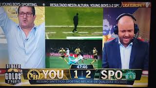 YOUNG BOYS 1 X 3 SPORTING CP  TODOS OS GOLOS E REAÇÕES  CMTV [upl. by Aynna]