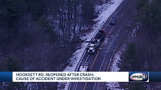 Hooksett Road reopened after crash cause of crash under investigation [upl. by Solram644]