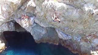 DJI Phantom 3 Climbing quotLarnauquot 7a Tossa de Mar Psicobloc [upl. by Linskey]