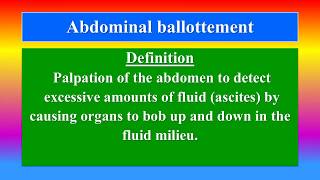 Abdominal ballottement [upl. by Ystap]