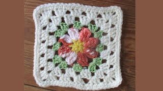 Comment faire un joli motif de fleur en granny alias  fleurfleur sympa  La Grenouille Tricote [upl. by Eleumas]