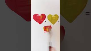 What color do mixed fried Hearts make paintmixing colormixing art satisfyingart shorts [upl. by Dde]