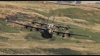 MACH LOOP RAF C130J HERCULES RETIREMENT FLYPAST 4K [upl. by Esor]