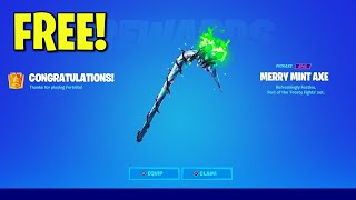 How to GET MINTY AXE PICKAXE for FREE Free Merry Mint Axe in Fortnite Season OG [upl. by Akire]