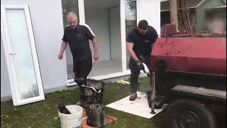 mastic asphalt mixer and laying procedures [upl. by Griffin878]