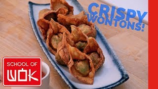 Unbelievably Crunchy Chinese Fried Wonton Recipe [upl. by Marnie]