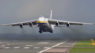 ANTONOV 124 Take Off at 1h8m from East Midlands Airport [upl. by Dlaregztif118]