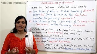 Class 63  Volatile Oil Part 04  Qualitative Test of Volatile Oil  Test of Volatile Oil [upl. by Lunn]