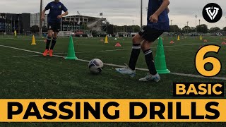 6 Basic Passing Drills  Soccer Drills  Football Exercises [upl. by Atnuahs801]