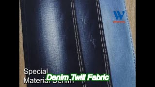 colored weft stretch denim twill fabric 59 [upl. by Odelia275]