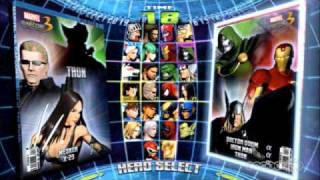 Marvel VS Capcom 3 Music Character Select MVC2 remix longer version [upl. by Norrat353]