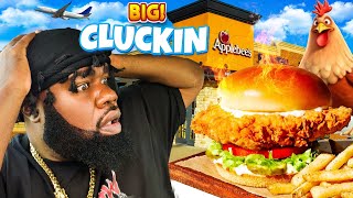 Trying Applebees NEW Big Cluckin Crispy Chicken Sandwich [upl. by Canica]