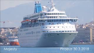 MAJESTY departure from Piraeus [upl. by Juditha]