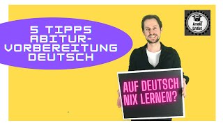 DeutschAbitur 2024 5 Tipps für die Abiturvorbereitung [upl. by Nylareg426]