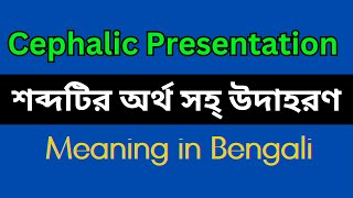 Cephalic Presentation Meaning In Bengali Cephalic Presentation mane ki [upl. by Ahsait]