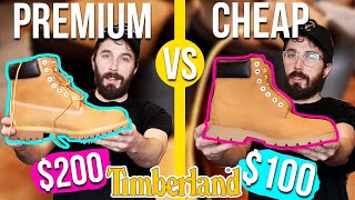 Premium Timbs VS Basic Timberland Boots CUT IN HALF [upl. by Eilac]