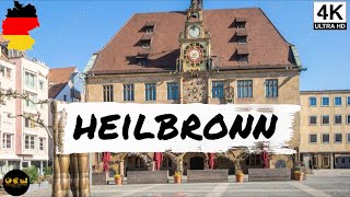 🇩🇪 HEILBRONN  GERMANY  4K  Walking tour in the town center [upl. by Leontyne]