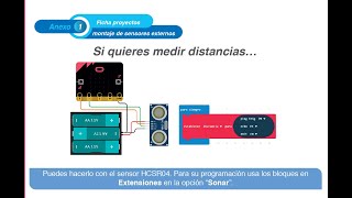 PROYECTO SENSOR HCSR04 MEDIR DISTANCIA EN LA MICROBIT [upl. by Nimzay]