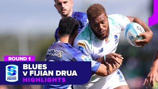 Blues v Fijian Drua Highlights  Round 1  SRP 2024 [upl. by Kroo]