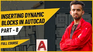 Inserting Dynamic Blocks like Furniture Bed Sofa Basin and more in AutoCAD  Full Course Part 8 [upl. by Arul]