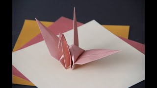 Japanese Classic Origami Crane Level 7 year old [upl. by Naut550]