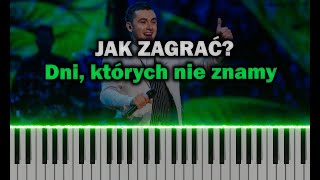 Kamil Bednarek  Dni których nie znamy 🎹 Piano Tutorial  Nuty [upl. by Ellivro971]