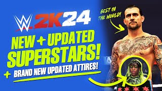 WWE 2K24 19 New amp Updated Superstars [upl. by Airyt]