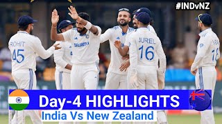 India Vs New Zealand 1st Test Day4 Highlight Match 2024  IND Vs NZ 1st test Day4 Match Today [upl. by Edas]