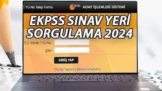 EKPSS SINAV GİRİŞ BELGESİ ÖSYM TARAFINDAN ERİŞİME AÇILDI [upl. by Renzo]