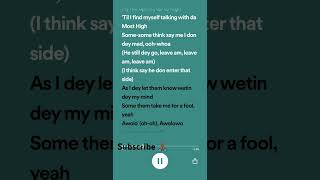 Awolowo Lyrics Fido afrobeat fido tiwasavage shortsvideo [upl. by Emilio]