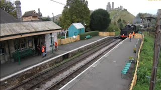 Livecam4k  Corfe Castle Station  Heritage Swanage Railway  UK 🇬🇧 4k Ep3 [upl. by Filberto]