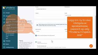 Innsjekk bruker til Pindena Innsjekk app [upl. by Lewej]