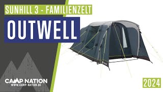 Outwell Sunhill 3  Familienzelt 2024 Vorstellung [upl. by Lawson985]