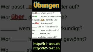 wo erkennen an teilnehmen an aufpassen auf nachdenken über sich erkundigen nach sich gewöhnen [upl. by Ardnovahs15]