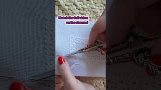 Hand embroidery stitch  Hemstitch tutorial diystitchingviralshortstarkashidesignhandembroidery [upl. by Rosalinda791]