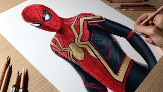 Drawing SpiderMan No Way Home New Suit • Time Lapse [upl. by Ardekahs]