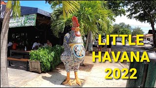 LITTLE HAVANA Miami Florida Walk on Calle Ocho  Live Music [upl. by Jolyn]