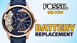 How To Change Battery FOSSIL ME1138 Watch [upl. by Sadnac]