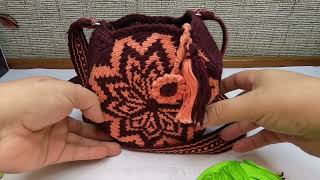 monedero en crochet técnica wayuu tutorial completo crochet creacionesmarycrochetcolombia [upl. by Leunam]